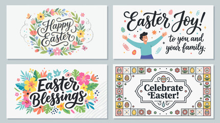 Obraz premium Happy easter holiday celebration design