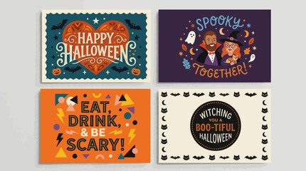 Happy halloween greeting card designs © Jean