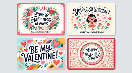 Obraz premium Holiday greeting card collection