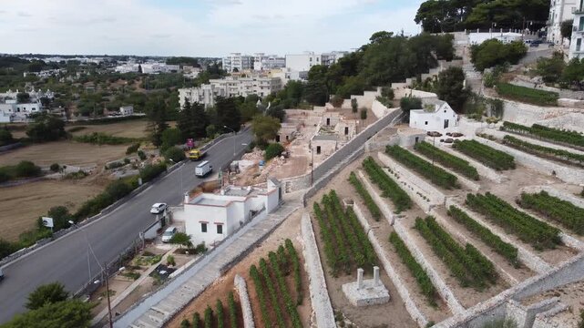 Locorotondo, Puglia, Italy, aerial drone view