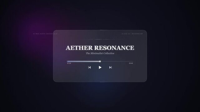 Glassmorphism Music Player UI Animation - Aether Resonance