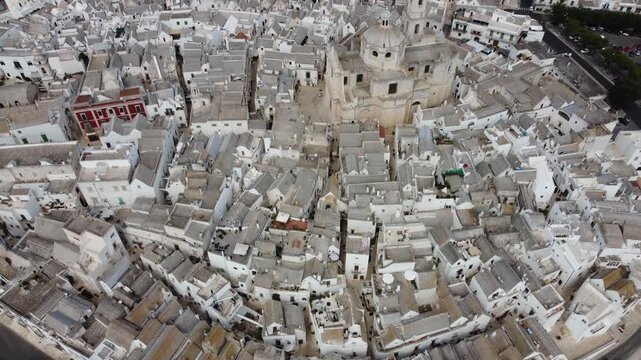 lberobello, Puglia, Italy, aerial drone view