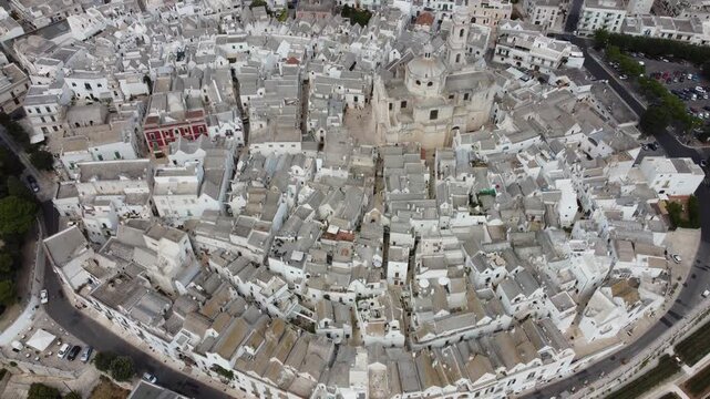 lberobello, Puglia, Italy, aerial drone view