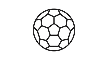 Naklejka premium Soccer Ball Outline Vector Illustration