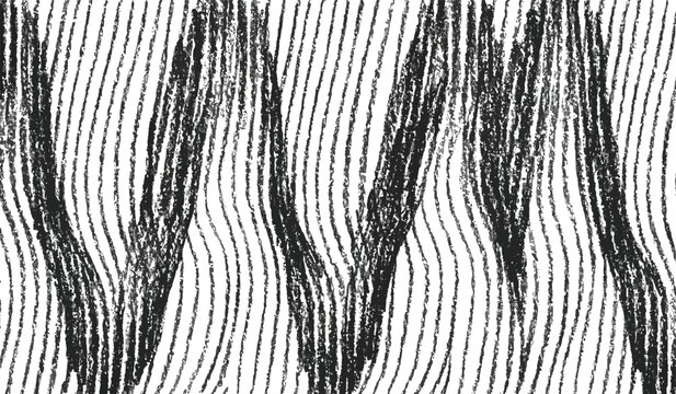 Abstract pattern of organic black and white wavy vertical lines resembling wood grain or animal fur texture