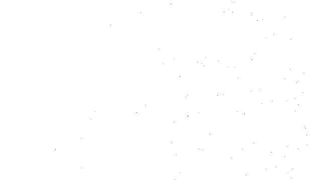 Scattered small dark specks are floating on a clean white background representing dust motes or tiny particles