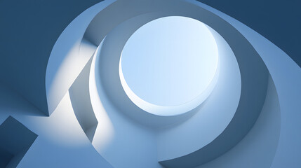 Fototapeta premium Minimal Circular Skylight Atrium