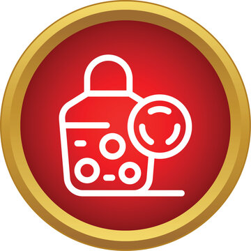 Outline icon showing a gym weight or a heavy dumbbell with a circular load symbol