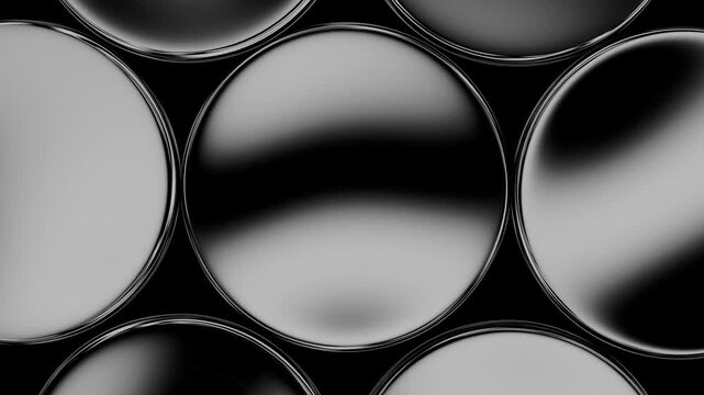 Glass disc abstract metallic reflection dark pattern modern design suitable for technology, luxury, or contemporary design backgrounds and textures.