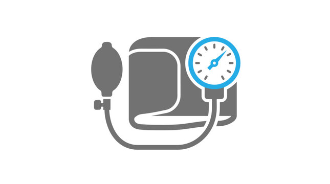 Blood Pressure Monitor Icon: Healthcare, Medical Check-up, Hypertension Measurement Tool