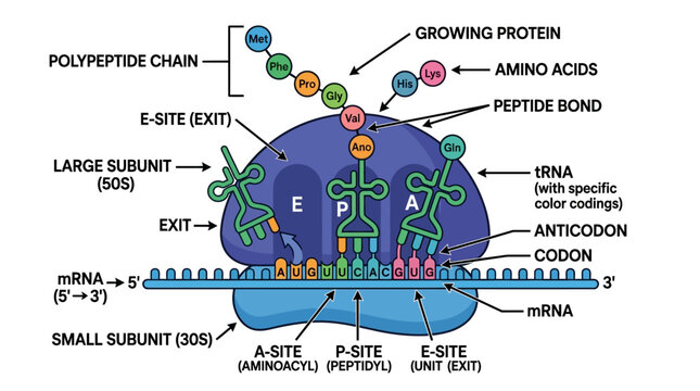 Ribosome Translation Process Infographic