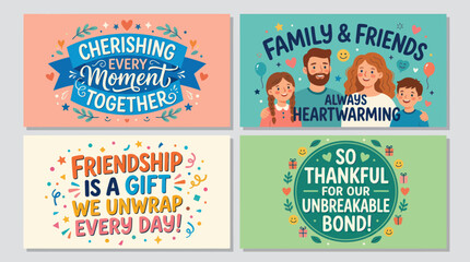 Positive greetings and family art collection © Lukas