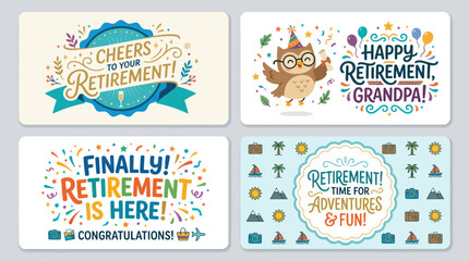 Retirement celebration greetings collection © Miko