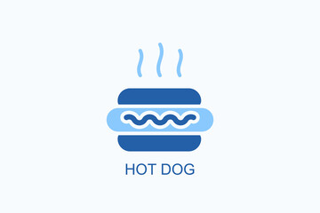 Fototapeta premium Hot Dog Icon Or Logo Isolated Vector Illustration