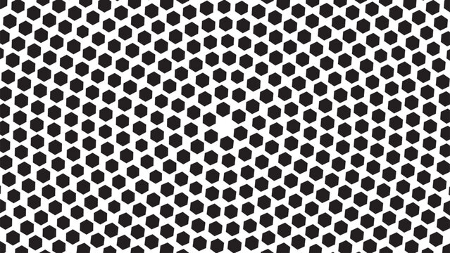 Black and white circular halftone pattern with a radial dot gradient effect forming an abstract geometric optical illusion design