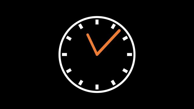 unique clock stock video footage 4k resolution animation video in dark background