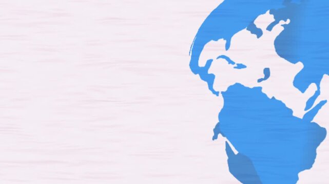 A large clean 3D globe mockup centered on a pure white background with generous copy space for branding, advertising, or promotional text. Minimalist modern design