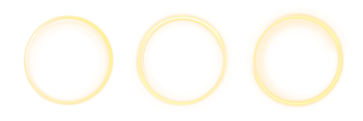 Intense golden glowing fire ring with burning sparks and magic light effect on transparent background overlay. Circle fire PNG graphic for automotive show or rock concert promo poster. © Felicety