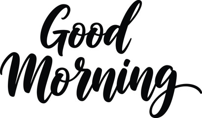 Good morning calligraphy greeting © Kulsuma