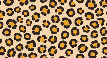 Classic leopard animal print seamless pattern © haikal