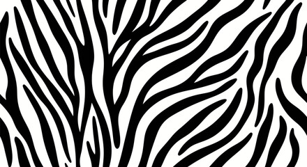 Black and white zebra stripe animal pattern © haikal
