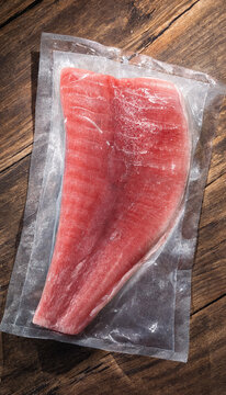 Large Vacuum Packed Red Snapper Fillet on Wood