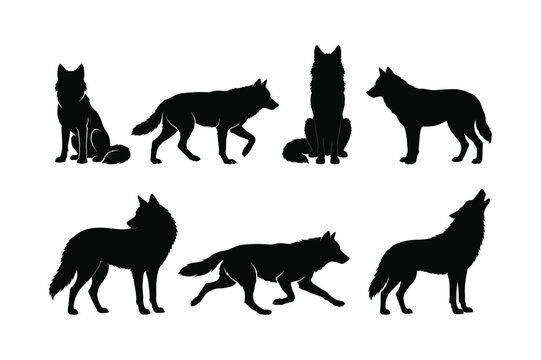 Wild Wolf Silhouette Collection Bundle