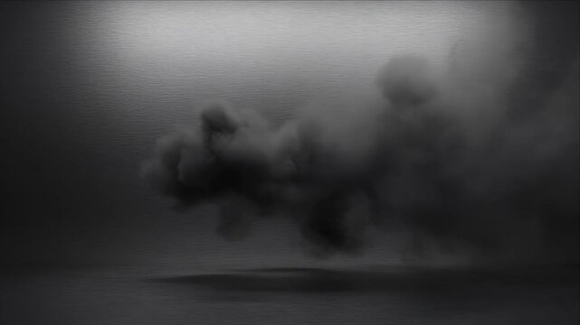 Cinematic smoke cloud background dark moody fog vapor texture abstract mystery dramatic atmosphere minimal depth shadowy eerie floating swirl tension suspense gradient grey over calm water surface