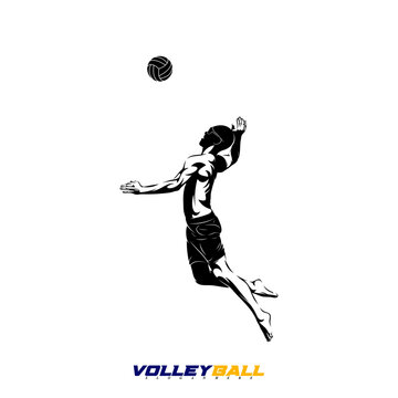 Beach volleyball player vector illustration design. Suitable for sports-themed designs, summer games, sports logos, etc.