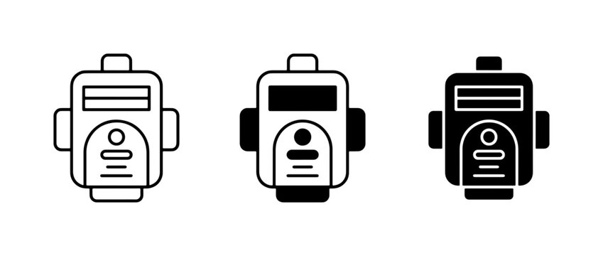 Hand Tally Counter Icons, Digital Clicker Devices, Counting Tools Set
