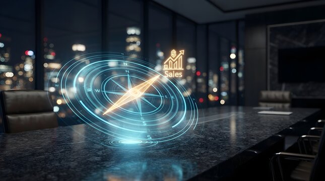 Compass visualizes strategic direction for future corporate sales growth.