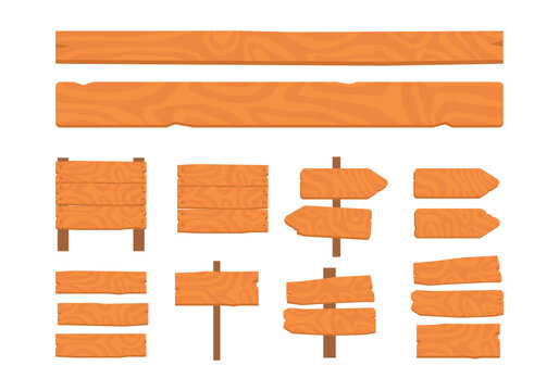 set of wooden boards