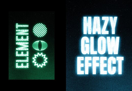 Vertical Hazy Grain Text Effect For Poster And Branding Design