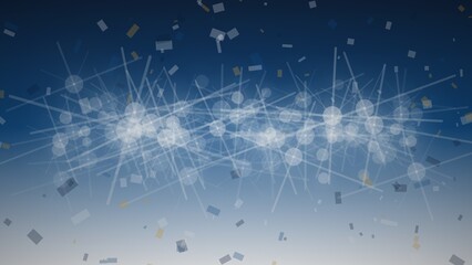 Abstract digital network with dots and lines on blue gradient © ardi