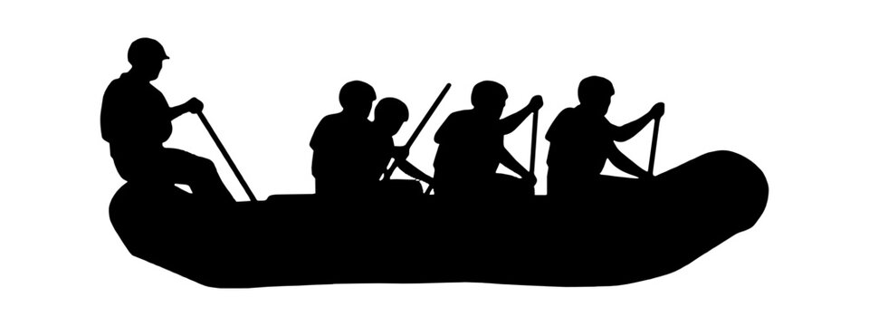Black silhouette of rugged mountain peaks and a deep valley canyon isolated on transparent background, Vector