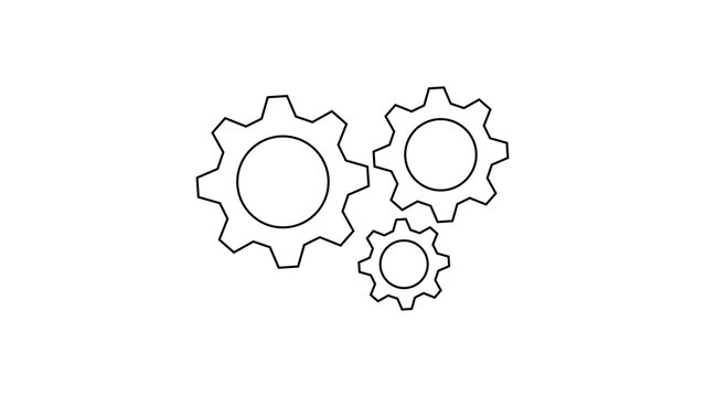 mce and simple white flat gear vector design in transparent background images icon design png
