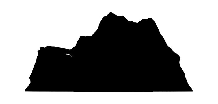 Black silhouette icon of an igloo house representing a traditional arctic winter shelter isolated on transparent background, Vector