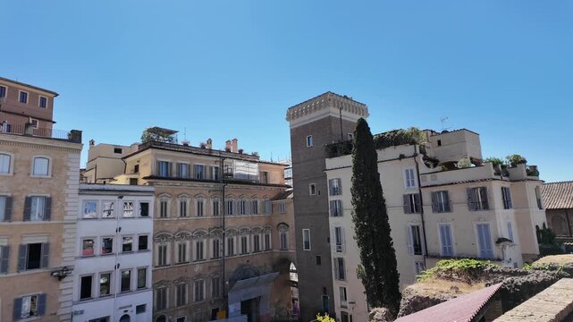 View of Palazzo del Grillo and Torre del Grillo in Rome