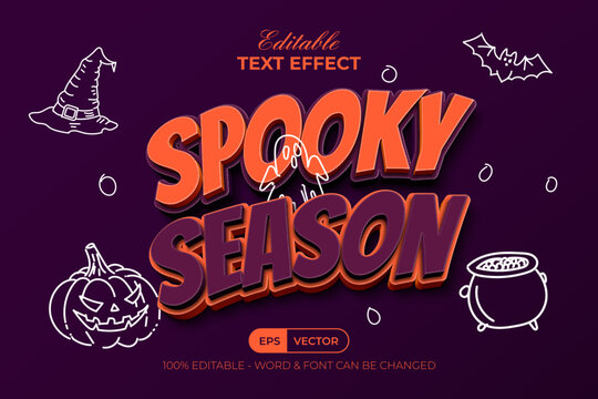 Spooky Season Editable Text Effect Halloween Theme.