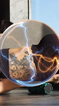 Premium Overlays Lightning 4 VERTICAL &ndash; Realistic Lightning Effects, Electric Storm Overlays and High Voltage Energy Visuals for Cinematic Video Editing