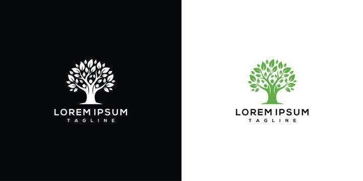 Abstract Tree Logo Design Template