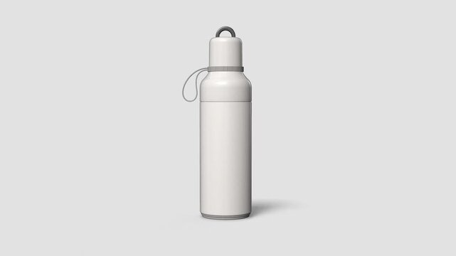 3D render water can bottle on white background.