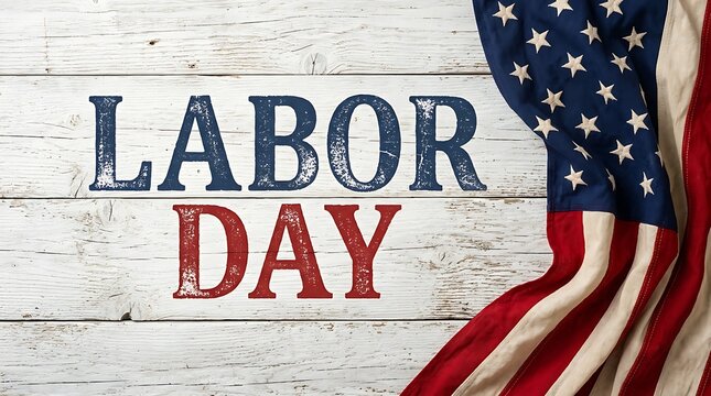 Labor day celebration with american flag patriotic holiday background