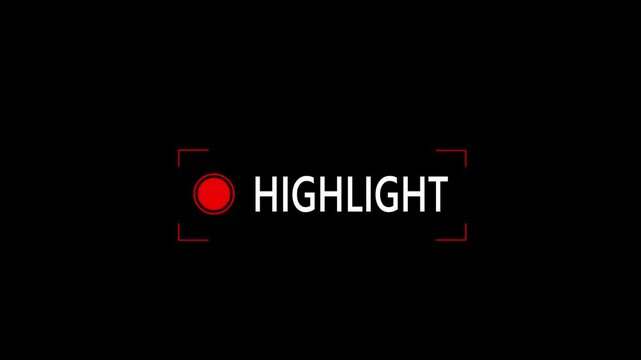Creative video highlight overlay effect with glowing red circle and bold typography. Excellent for sports recap videos, gaming moments showcase, streaming content, and video editor.