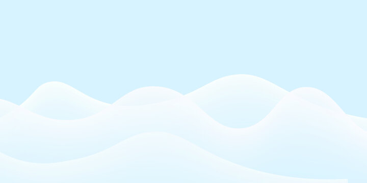 Winter snow background 3d vector. Snowy mountain border for sale. Pastel flake drop to ground. Snowflake pile or snowdrift product stage. Realistic Christmas ice scene with white layers of hill caps.