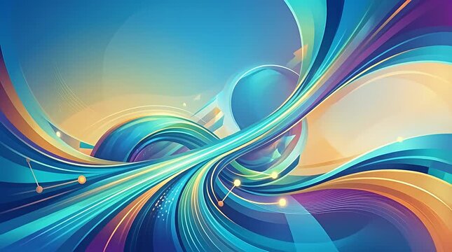 Vibrant Abstract Digital Background with Flowing Arrows and Lines
