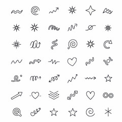 Fototapeta premium Hand Drawn Doodle Icons and Symbols Collection.