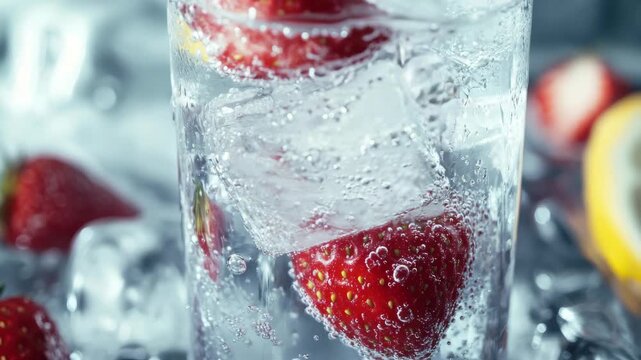 Fresh Strawberry Fizzy Drink