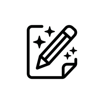 Ai copywriting icon. Smart automated text generation and content editing tool.