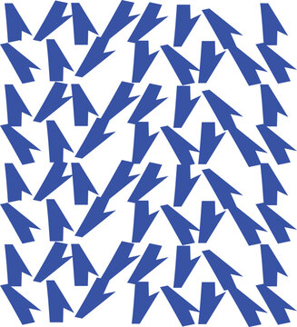 Blue arrows pointing in various directions densely cover the entire white background